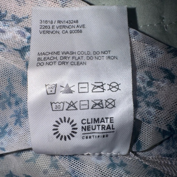 Reformation Kynlee sheer knit mesh floral Ruched Camisole top. Size Small - Picture 6 of 13